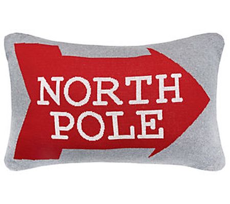 C&F Home North Pole 14" x 22" Knitted Throw Pil low