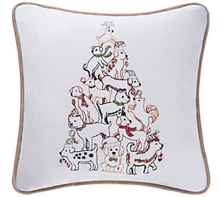 C&F Home Puppy Tree Pillow