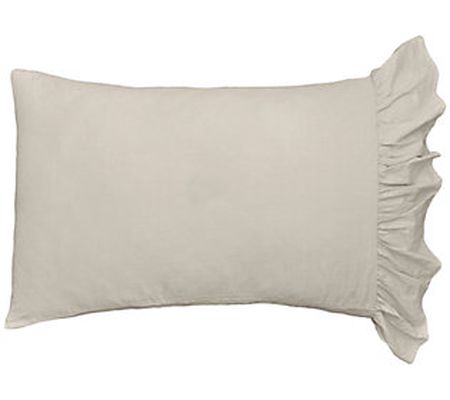 C&F Home Ruffled Pillowcase Natural