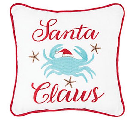 C&F Home Santa Claws Embroidered Throw Pillow