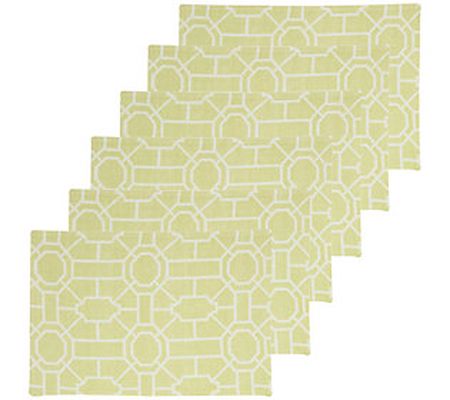 C&F Home Trellis Peridot Cotton Placemat Set of 6