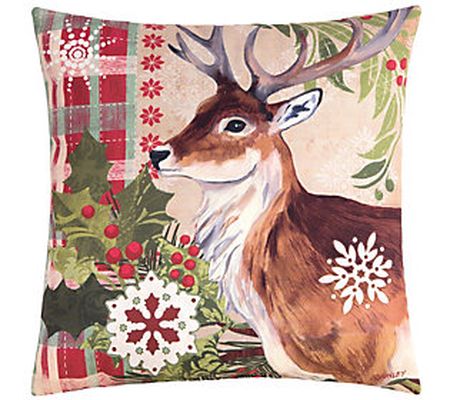 C&F Home Winter Reindeer Pillow