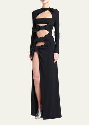 Candice Gown with Front Cutout Details