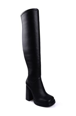 Candie's Gild Over the Knee Boot in Black Faux