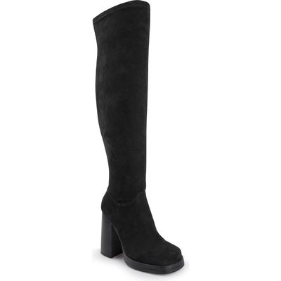 Candie's Gild Over the Knee Boot in Black Micro