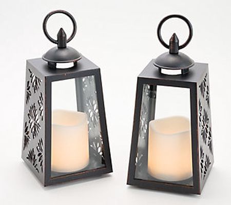 Candle Impressions Set of 2 Mini Resin Spring Lanterns