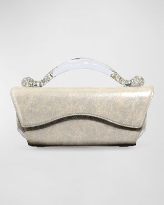 Candy Box Metallic Top-Handle Bag