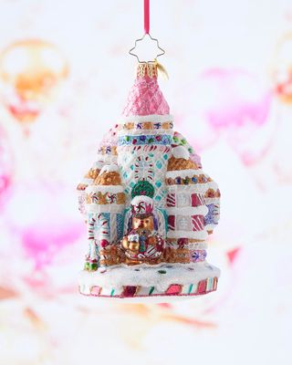 Candy Cane Castle Christmas Ornament