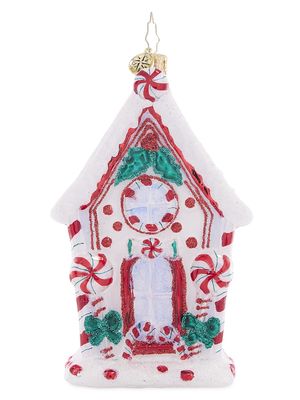 Candy Cane Chalet Ornament