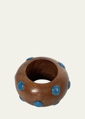 Candy Dots Blue Napkin Ring