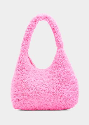 Candy Soft Lamb Shearling Top-Handle Bag