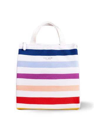 candy stripe lunch tote