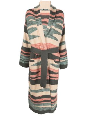 Canessa stripe-pattern cashmere cardigan - Neutrals