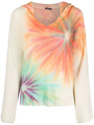 Canessa tie dye-print cashmere hoodie - Neutrals