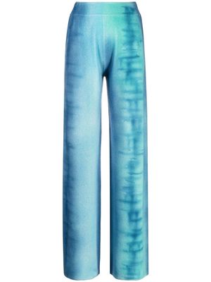 Canessa tie-dye slip-on knitted trousers - Blue