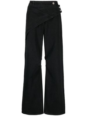 CANNARI CONCEPT Bandana mid-rise wide-leg jeans - Black