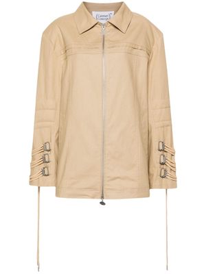 CANNARI CONCEPT buckle-detail jacket - Neutrals