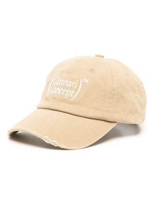 CANNARI CONCEPT logo-embroidered distressed-effect cap - Brown