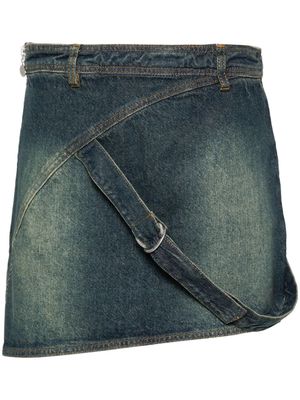 CANNARI CONCEPT zip-fastening denim skirt - Blue