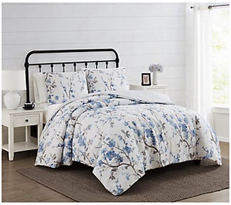 Cannon Kasumi Floral Full/Queen 3 Piece Duvet C over Set