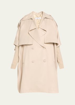 Cannone Double-Breasted Trench Coat