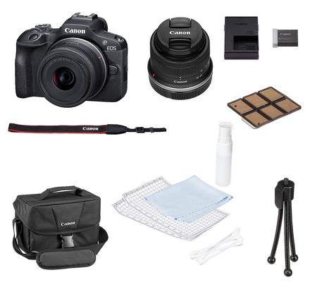 Canon EOS R100 Camera Kit w/ 18-45mm Lens & Accessories