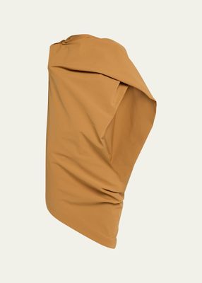 Canopy Asymmetric Draped Short Dress