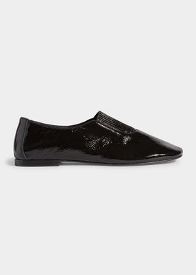 Caoma Glossy Flat Loafers
