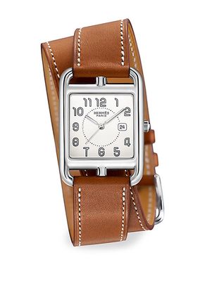 Cape Cod 37MM Stainless Steel & Leather Strap Watch