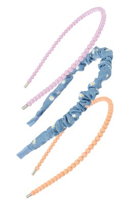 Capelli New York Assorted 3-Pack Headbands in Blue Cmbo