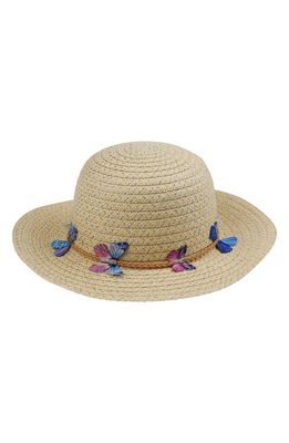 Capelli New York Butterfly Straw Hat in Natural Combo