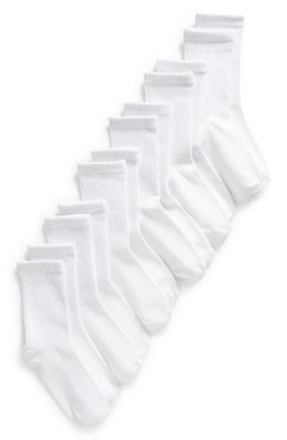 Capelli New York Kids' 6-Pack Crew Socks in White