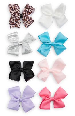 Capelli New York Kids' 8-Pack Bow Hair Clips in Pink Combo
