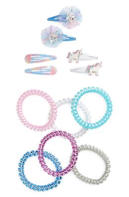 Capelli New York Kids' Assorted 12-Pack Hair Clips & Ponytail Holders in Pink Combo