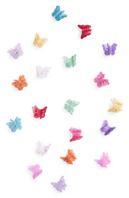 Capelli New York Kids' Assorted 20-Pack Butterfly Clips in Purple Multi