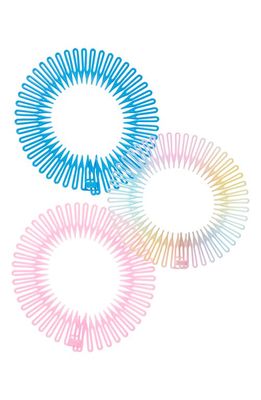 Capelli New York Kids' Assorted 3-Pack Accordion Hair Clips in Pastel Combo