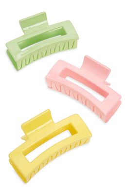 Capelli New York Kids' Assorted 3-Pack Claw Hair Clips in Yellow Cmbo