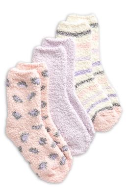 Capelli New York Kids' Assorted 3-Pack Lounge Socks in Purple Combo