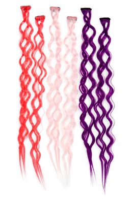 Capelli New York Kids' Assorted 6-Pack Wavy Hair Clips in Pink Combo