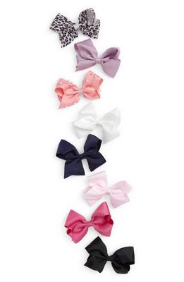 Capelli New York Kids' Assorted 8-Pack Bow Clips in Blush Assorted