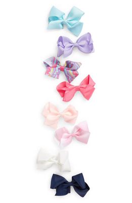 Capelli New York Kids' Assorted 8-Pack Bow Clips in Pink Combo