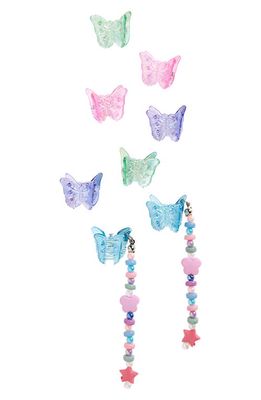 Capelli New York Kids' Assorted 8-Pack Butterfly Claw Hair Clips in Purple Multi
