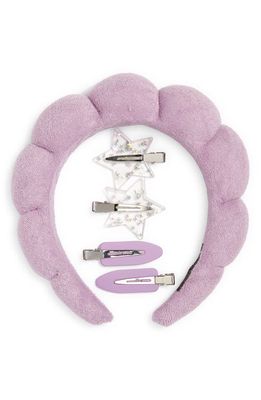 Capelli New York Kids' Assorted Set of 5 Hair Accessories in Lilac