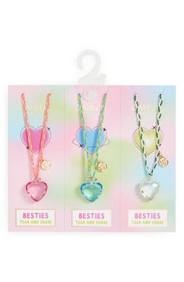 Capelli New York Kids' BFF Assorted 3-Pack Braided Heart Necklace in Gold Multi