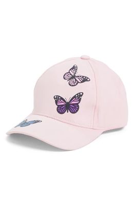 Capelli New York Kids' Butterfly Baseball Cap in Pink Combo