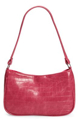 Capelli New York Kids' Croc Embossed Faux Leather Shoulder Bag in Fuchsia
