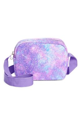 Capelli New York Kids' Glitter Crossbody Bag in Purple Combo