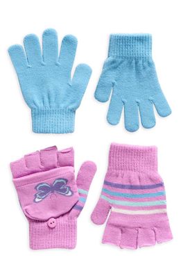 Capelli New York Kids' Glove & Mitten Set in Purple Combo