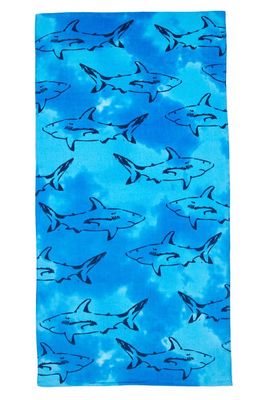 Capelli New York Kids' Shark Beach Towel in Blue Combo
