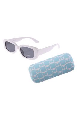 Capelli New York Kids' Square Sunglasses & Butterfly Check Case Set in Light Blue